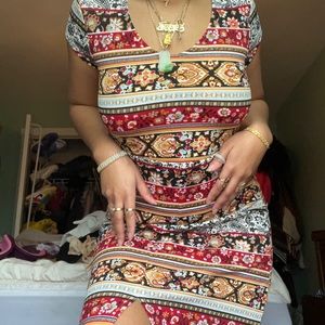 Open back maxi dress